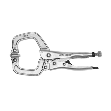 Teng Tools 6" C Clamp Power Grip Pliers w/Swivel Pads & Non Pinch Release 406-6SP